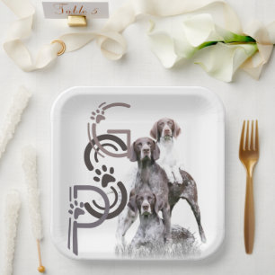 German Shorthaired Pointers (GSP)  Paper Plates