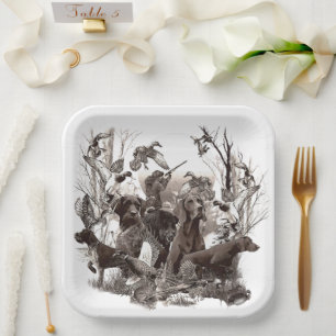 German Shorthaired Pointers (GSP)  Paper Plates