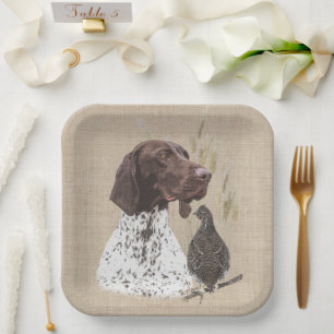 German Shorthaired Pointers (GSP)  Paper Plates