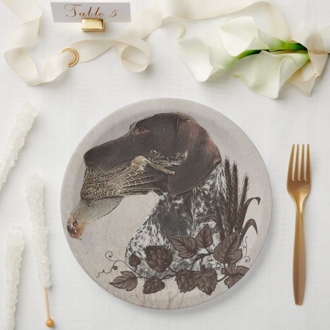 German Shorthaired Pointers (GSP)  Paper Plates (Wedding)