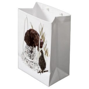 German Shorthaired Pointers (GSP) Postcard Coffee  Medium Gift Bag