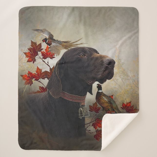 German Shorthaired Pointers (GSP)   Sherpa Blanket (Front)
