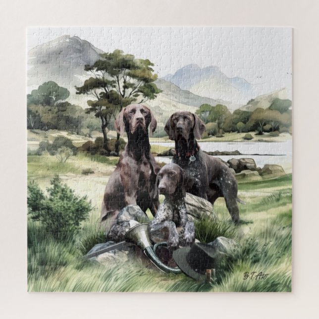 German Shorthaired Pointers  Jigsaw Puzzle (Vertical)