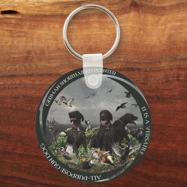 German Shorthaired Pointers Key Ring (Front)