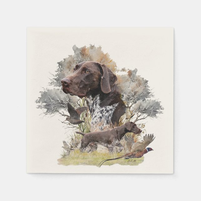 German Shorthaired Pointers  Napkin (Front)