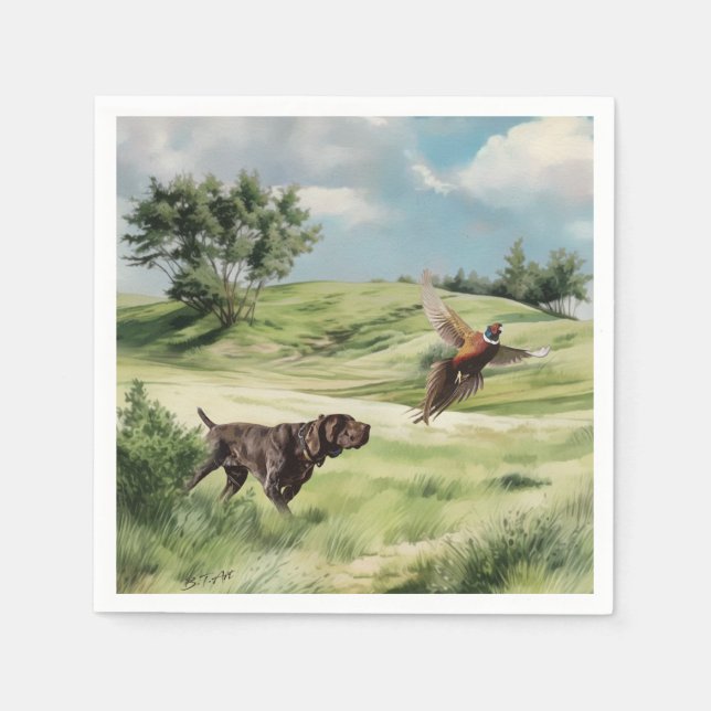 German Shorthaired Pointers  Napkin (Front)