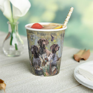 German Shorthaired Pointers  Paper Cups