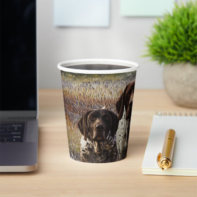 German Shorthaired Pointers  Paper Cups (Insitu)