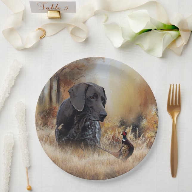 German Shorthaired Pointers  Paper Plate (Wedding)