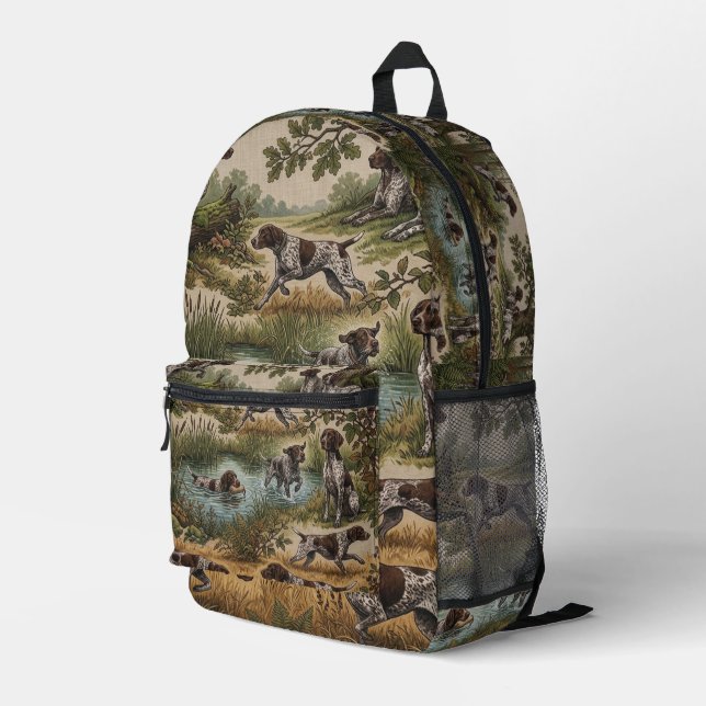 German Shorthaired Pointers  Printed Backpack (Back Corner Right)