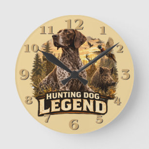 German Shorthaired Pointers  Round Clock