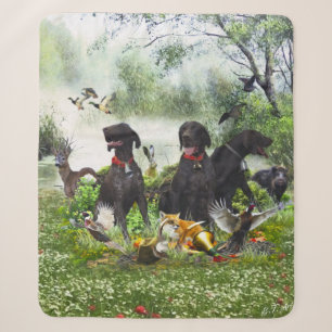 German Shorthaired Pointers Sherpa Blanket