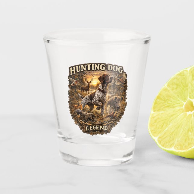 German Shorthaired Pointers  Shot Glass (Front)