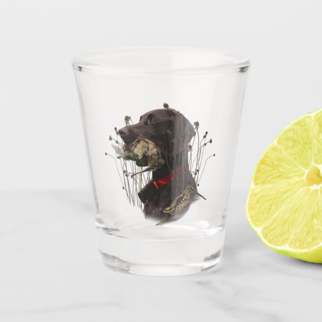 German Shorthaired Pointers Shot Glass (Front)