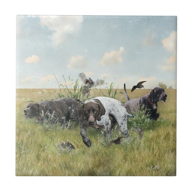 German Shorthaired Pointers  Tile (Front)