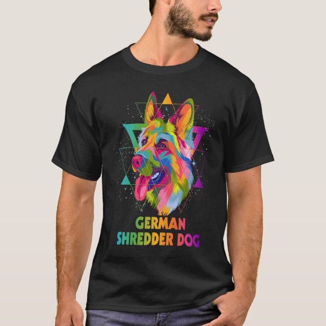 German Shredder Dog  German Shepherd Humour Shepar T-Shirt (Front)