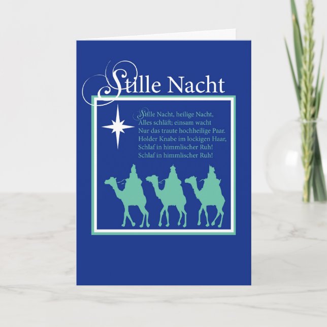 German Silent Night Christmas Card (Front)