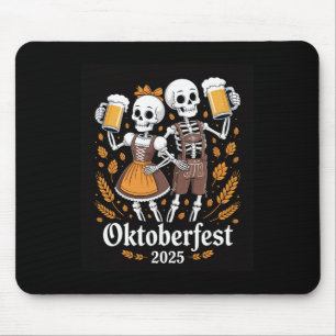 German Skeleton Halloween Lederhosen Funny 2025 Mouse Mat