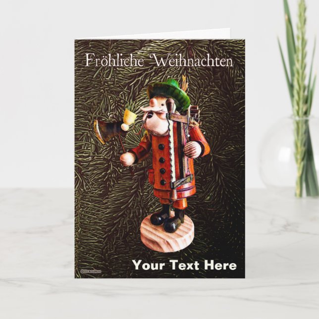 German "Smoker Man" Incense Burner Card (Front)