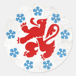 German-speaking Community of Belgium Classic Round Sticker
