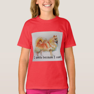German Spitz Dog 'I Smile Because I Can' Card T-Shirt