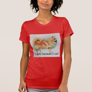 German Spitz Dog 'I Smile Because I Can' Card T-Shirt