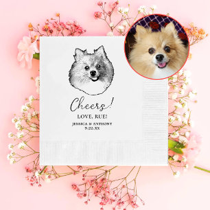 German Spitz Dog Personalised Cheers Napkins