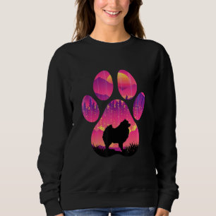 German Spitz Paw Mom Dad Dog  Women Men Sweatshirt