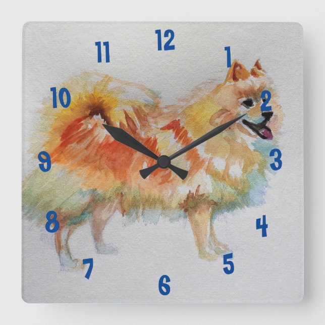 German Spitz Pomeranian Dog dogs Childs Room Clock (Front)