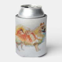 German Spitz Pomeranian Watercolor Dog Dogs