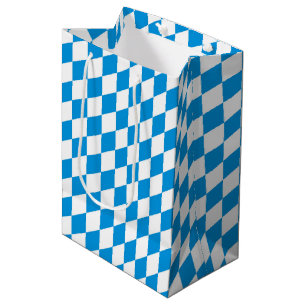 German State Of Bavaria - Flag Colours Pattern Medium Gift Bag