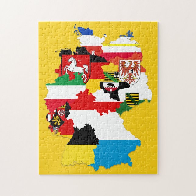 German States Flags Map, Bundesländer Germany Jigsaw Puzzle (Vertical)