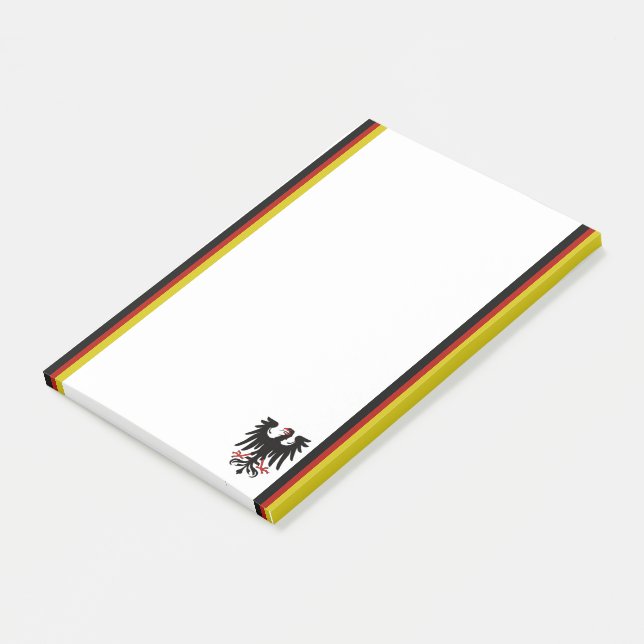 German stripes flag post-it notes (Angled)