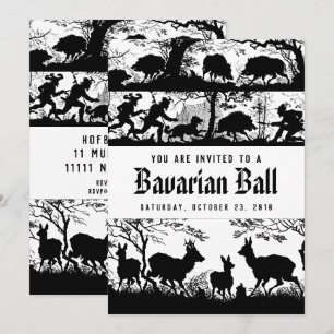 German Style Bavarian Hunters Ball Invitation