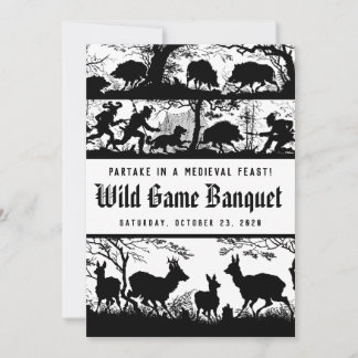 German Style Mediaeval Feast Wild Game Dinner Invitation