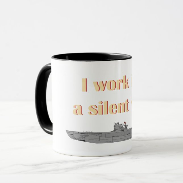 German Submarine Silent Introvert Mug (Front Left)