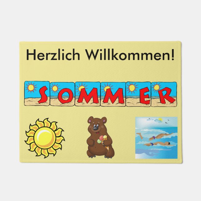 German Summer Welcome Mat (Front)