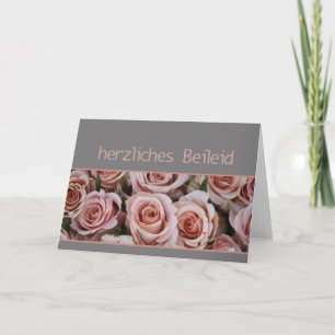 German sympathy card herzliches Beileid