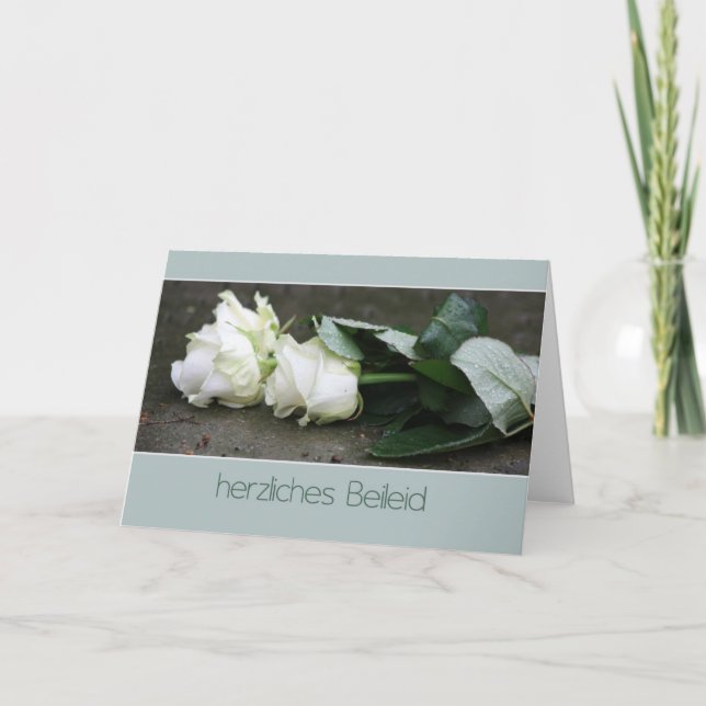 German sympathy card herzliches Beileid (Front)