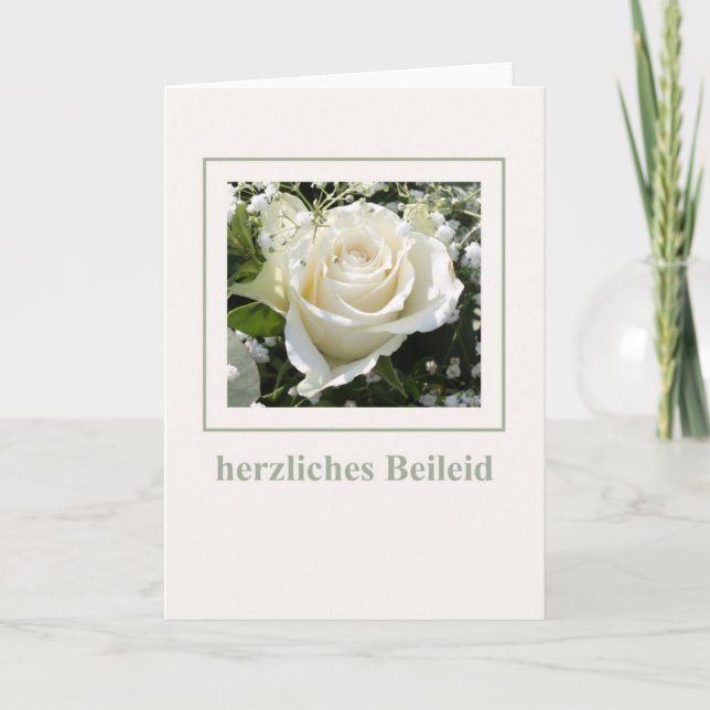 German Sympathy card, Herzliches beileid Card (Front)