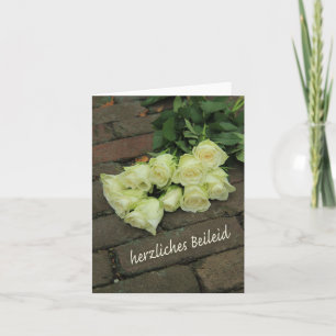 German Sympathy card, Herzliches beileid Card