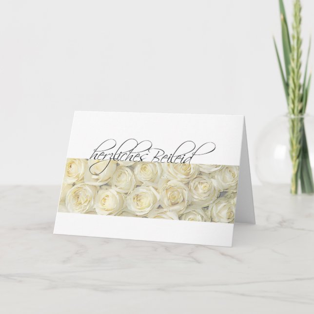 German Sympathy card, Herzliches beileid Card (Front)