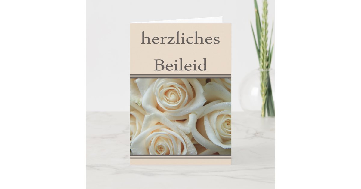 German Sympathy Card, Herzliches Beileid Card 