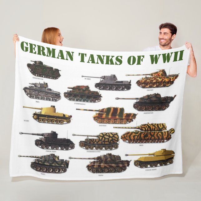 GERMAN TANKS of WWII Fleece Blanket (In Situ)