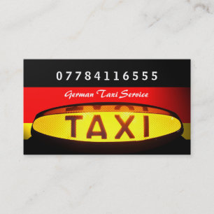 German Taxi Flag Business Card
