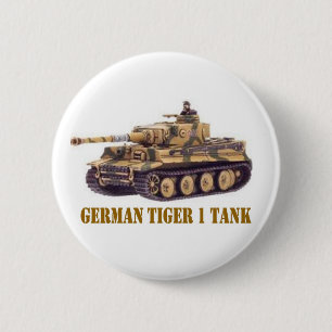 GERMAN TIGER 1 TANK 6 CM ROUND BADGE
