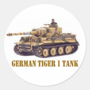 GERMAN TIGER 1 TANK CLASSIC ROUND STICKER