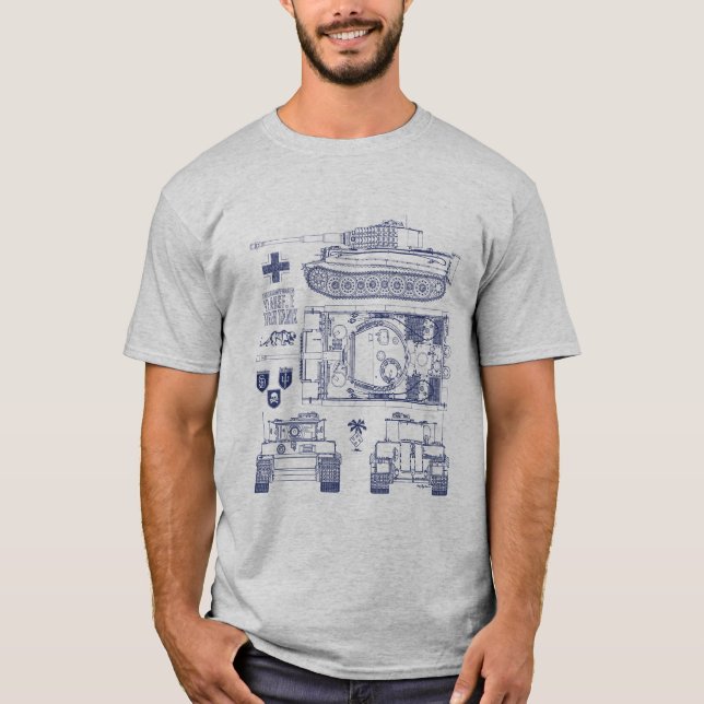 German Tiger 1 Tank Drawing (Front)