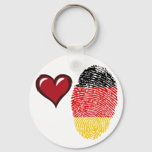 German touch fingerprint flag key ring