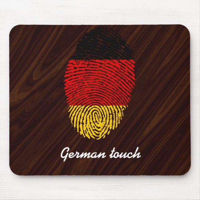 German touch fingerprint flag mouse mat (Front)